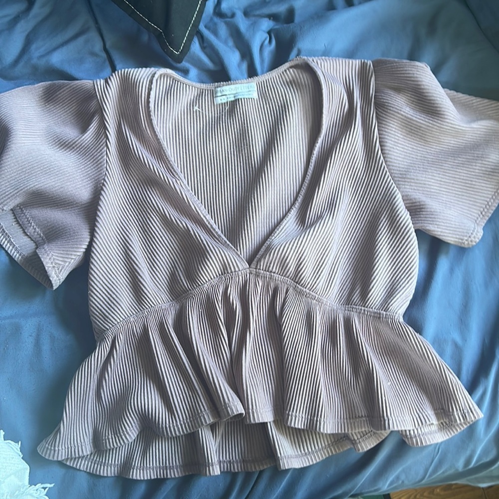 Cute going out Urban Oufitters purple peplum top